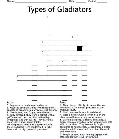 Click the answer to find similar crossword clues. . Where to see heads of gladiators crossword clue